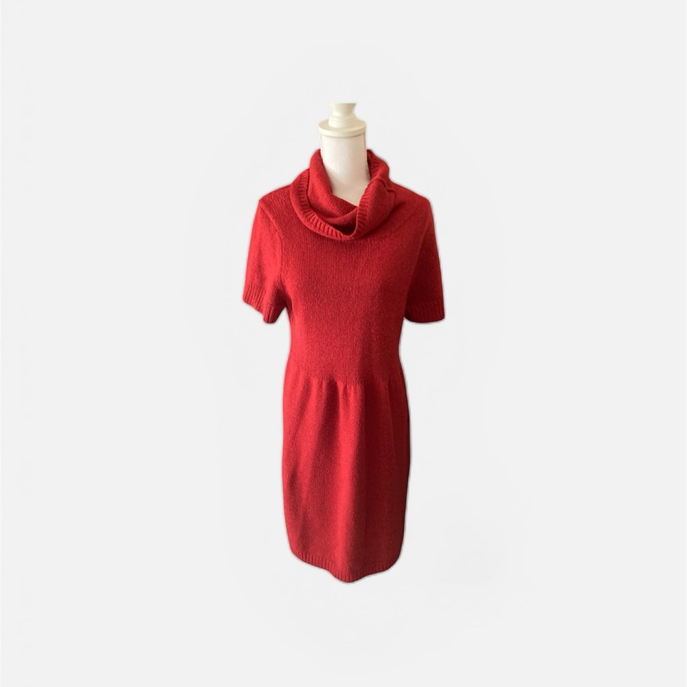 Banana Republic Retro Red Knit Sweater Dress -VTG